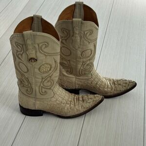 Dos de‎ Rio Cowboy Boots Exotic Leather Western Style Size 7.5